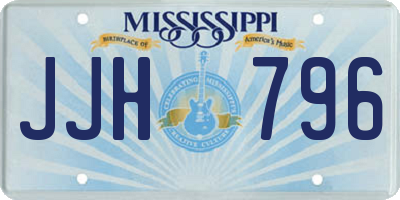 MS license plate JJH796