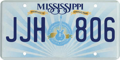 MS license plate JJH806