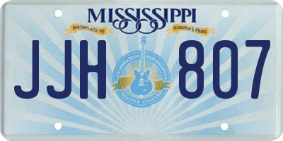 MS license plate JJH807
