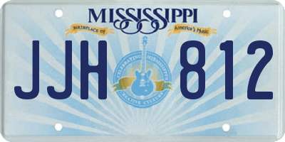 MS license plate JJH812