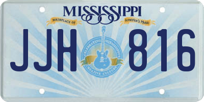 MS license plate JJH816