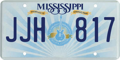 MS license plate JJH817