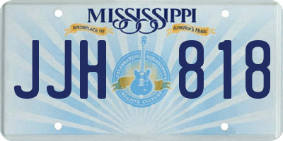 MS license plate JJH818