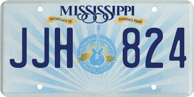 MS license plate JJH824
