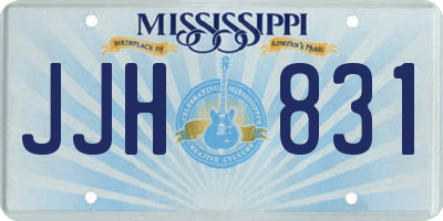 MS license plate JJH831