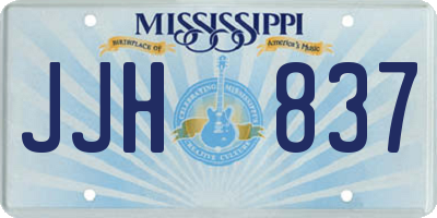 MS license plate JJH837