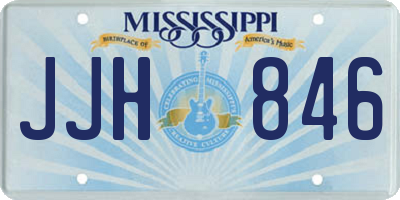 MS license plate JJH846