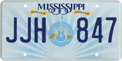 MS license plate JJH847