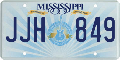 MS license plate JJH849