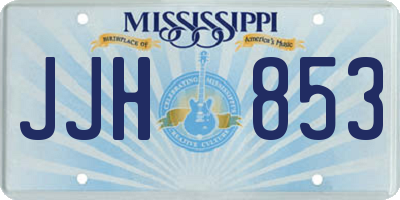 MS license plate JJH853