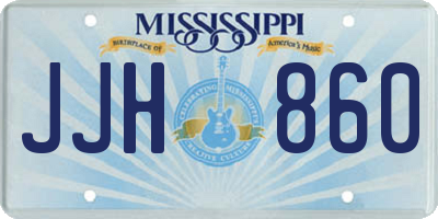 MS license plate JJH860