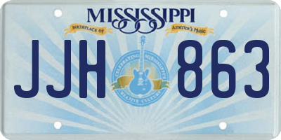 MS license plate JJH863