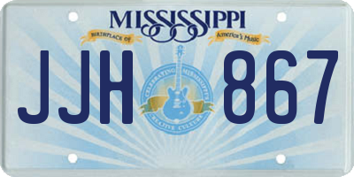 MS license plate JJH867