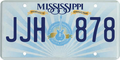 MS license plate JJH878