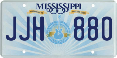 MS license plate JJH880