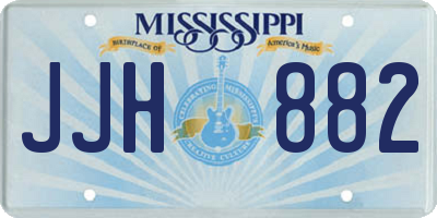 MS license plate JJH882