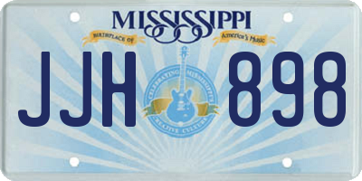 MS license plate JJH898