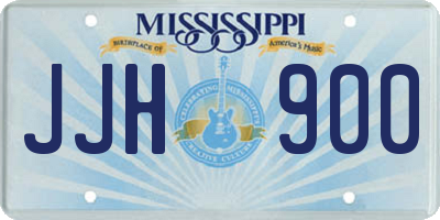 MS license plate JJH900
