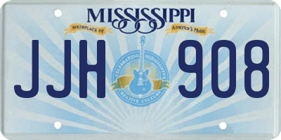 MS license plate JJH908