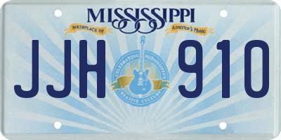 MS license plate JJH910