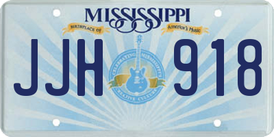 MS license plate JJH918