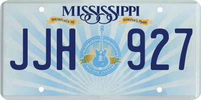 MS license plate JJH927