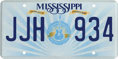 MS license plate JJH934