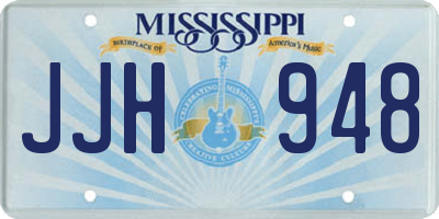 MS license plate JJH948