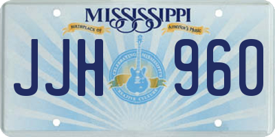 MS license plate JJH960