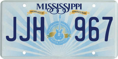 MS license plate JJH967
