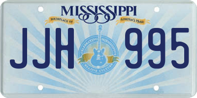 MS license plate JJH995