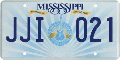 MS license plate JJI021