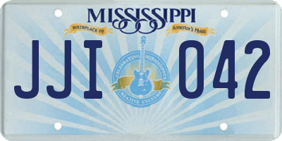MS license plate JJI042