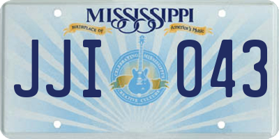 MS license plate JJI043