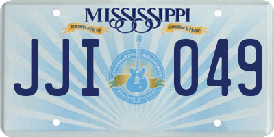 MS license plate JJI049