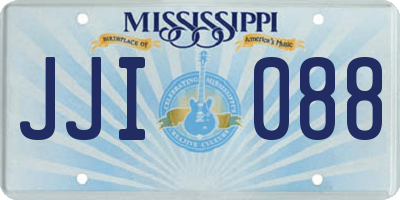 MS license plate JJI088