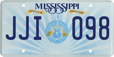 MS license plate JJI098