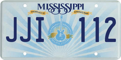 MS license plate JJI112