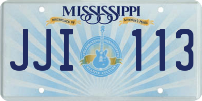 MS license plate JJI113
