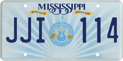 MS license plate JJI114