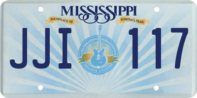 MS license plate JJI117