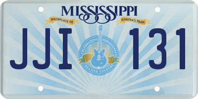 MS license plate JJI131