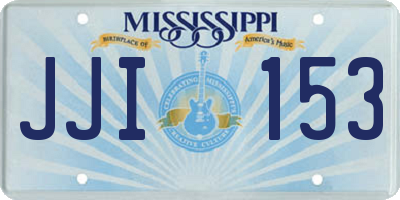 MS license plate JJI153