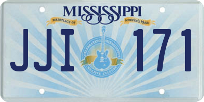 MS license plate JJI171