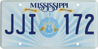 MS license plate JJI172