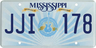 MS license plate JJI178