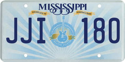 MS license plate JJI180
