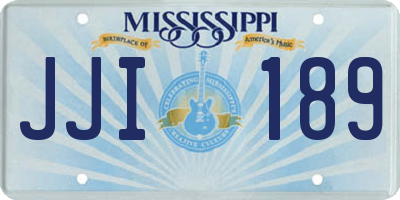 MS license plate JJI189
