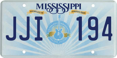 MS license plate JJI194