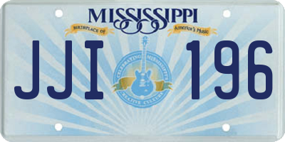 MS license plate JJI196